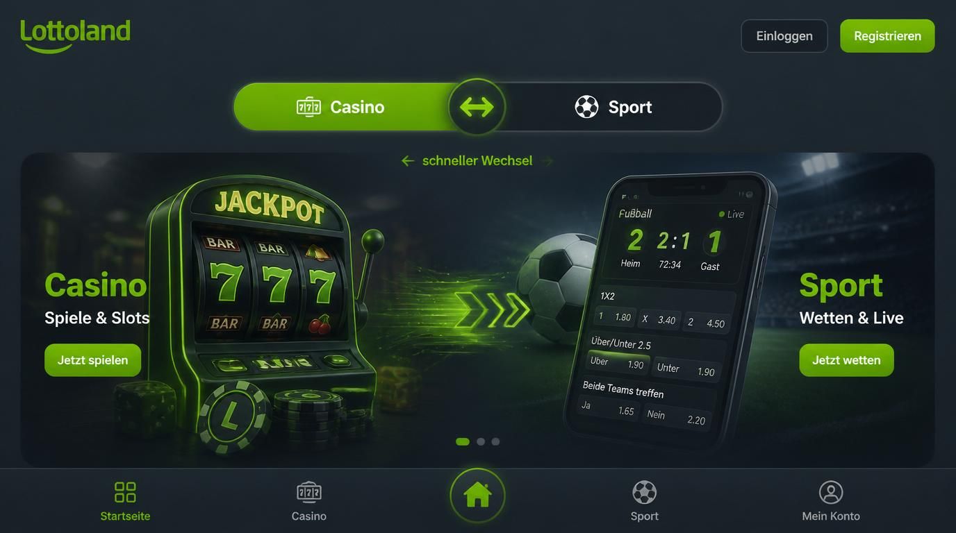 Schneller Wechsel zwischen Casino und Sportwetten